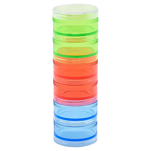 SOUTH BEND Multi-Color Screw Stack Jars – Colorful Plastic Storage Containers for Tackle Accessories