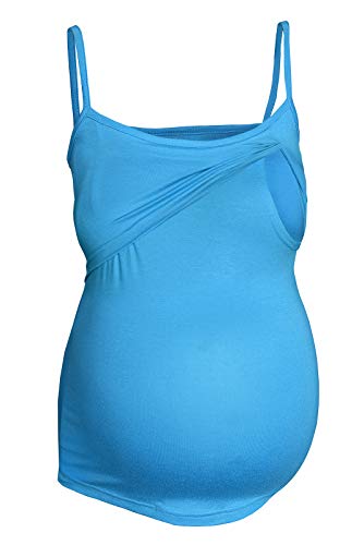 Mija - Umstandsmode / 2in 1 Stilltop Umstandstop/Stillshirt & Umstandsshirt 4029 (EU38 / M, Turkis) Cover