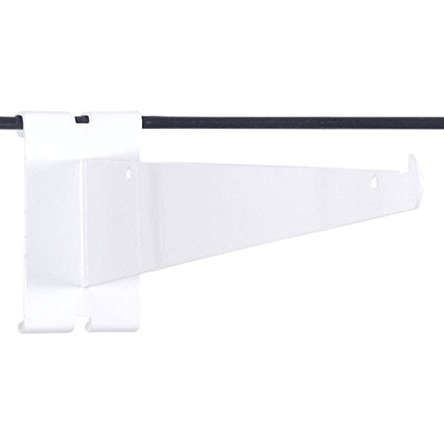 KC Store Fixtures A04610 Gridwall Shelf Bracket, 12", White (Pack of 25)