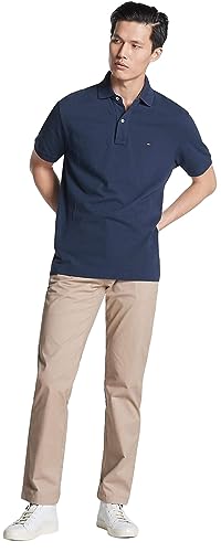 Image of Tommy Hilfiger Men's Short Sleeve Cotton Pique Polo Shirt in Regular Fit 2024 Collection