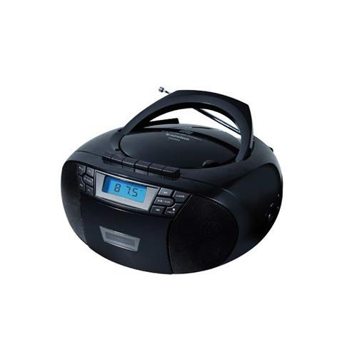 Sunstech Radio CD CXUM53BK Black 2W CD/R/RW/MP3/WMA FM USB/AUX-IN Pantalla LCD