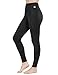 FitsT4 Kids Riding Tights Performance Flex Knee Patch Equestrian Schooling Tights Black M