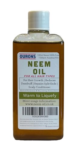 Aceite de neem de 100 ml, 100% puro