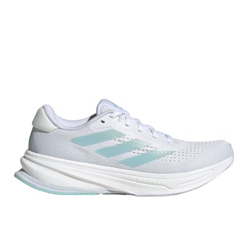 adidas ���f�B�[�X Supernova Rise 2 �����j���O�V���[�Y, �z���C�g/���l���O���[�����^���b�N/�t���b�V���A�N�A, 7 Wide