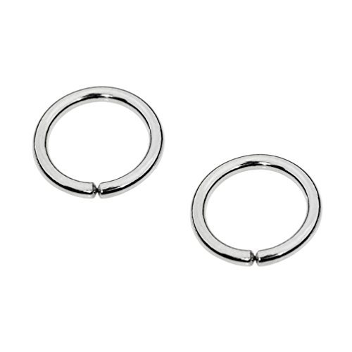 Sampson Nose Ring Hoop - One Pair - Tragus Cartilage Helix Earring - Sterling Silver - 16 Gauge 7mm Inner Diameter