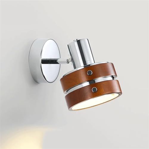 Lámpara de pared de madera para mesita de noche en dormitorios modernos