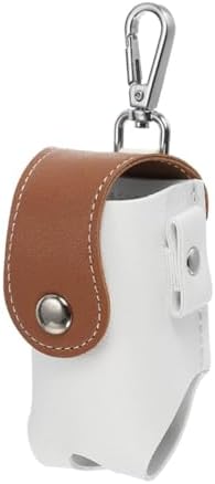 Golf Ball Waist Bag, Carry Pouch With Tee Holder, Buckle, Clip for Women Men Belt (Brown)