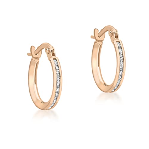 Créoles Boucle d'Oreilles Femme le Cadeau Idéal en Or 375/1000