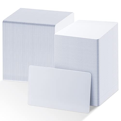 Colarr 400 Pcs Premium Blank Cards Plastic Cr80 30 Mil PVC Cards Graphic Quality PVC Cards Compatible with Most Photo ID Badge Printers Not Suitable for Inkjet Printers (White)