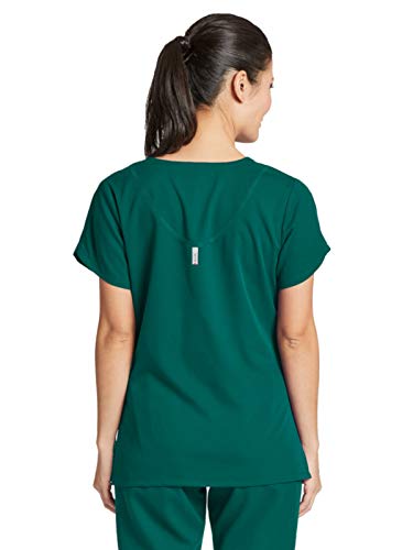 Grey's Anatomy 41423-4275 Women's Active Top - Drawstring Pant Medical Scrub Set Hunter Green S-S #TOP1