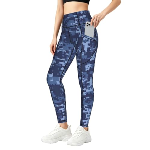 Leggings con estampado de camuflaje de alta calidad con bolsillos para fitness y entrenar
