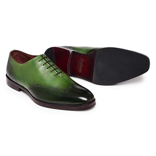 Image of Lethato Handcrafted Wholecut Oxford Men's Genuine Leather Lace Up Dress Shoes