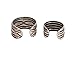 Handmade Silver 2Pcs Ear Cuffs Non-Piercing Earrings, 925 Sterling Silver, Fake Cartilage Helix Non-Pierced Ear Clip on for Women, Trendy Tiny 2xWide Band Geometric Ear Wrap, By Miya Jewelry Creations