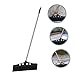 GARVALON Detachable Broom for Outdoor Cleaning Heavy Duty Stainless Steel Sweeper with Wide Brush for Efficient Patio Garage Warehouse and Garden Use
