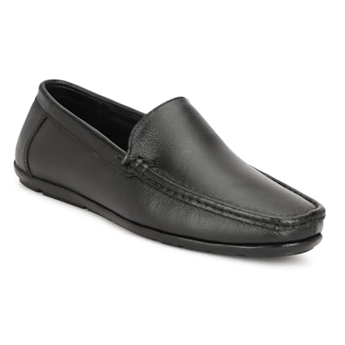 Image of Leatherful Real Leather Loafer Shoes BRLF020BL1| Full Grain Leather | Office | Party | Smart Casual