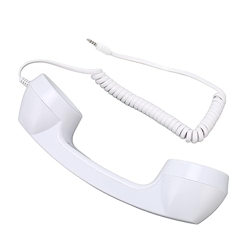 Retro Strålsäker Telefonlur för Mobil och Dator (Vit)