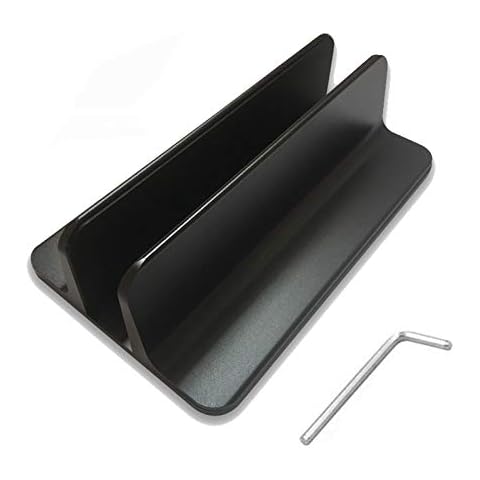 ORANGEHOME Laptop Stand,Vertical Desktop Holder with Adjustable Dock Size,Laptops Holder Compatible with All Notebooks, MacBook,Surface,Dell,Gaming,iPad (Black) Cover