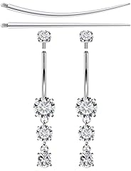 Silver internal thread Belly Button ring 10mm