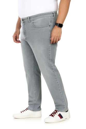 Image of Pluss Tribe - Plus Size Jeans for Men - Denim Jeans - Ideal for Casual, Office Available Sizes : 40 to 52