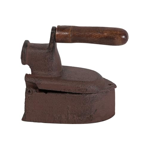 Biscottini Bügeleisen mit Holzkohle 15 x 7 x 13,5 cm – Vintage Dekosteisen – Eisen aus Gusseisen – Vintage-Objekte – Vintage-Dekoration