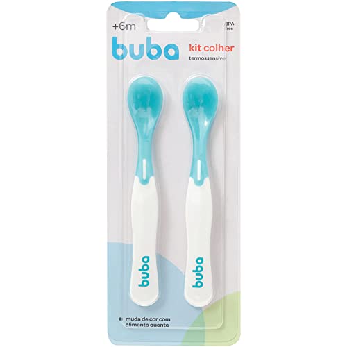 KIT COLHERES TERMOSSENSIVEL AZUL - 2 UNIDADES BUBA