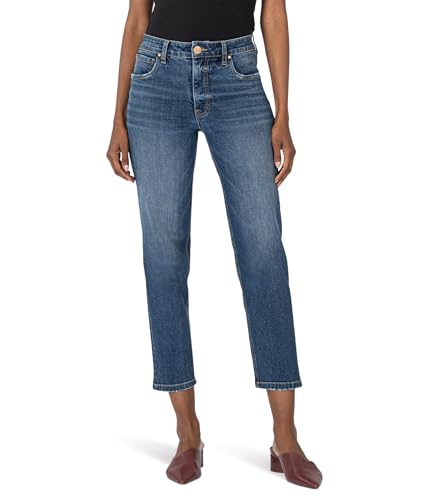 KUT from the Kloth Womens Elizabeth High Rise Fab Ab Straight Leg