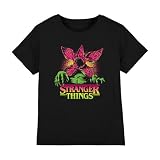 Stranger Things Neon Demogorgon Camiseta Infantil, Negro, 12–13 A