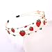 HEIDKRUEGER Strawberry Headband Strawberry Charming Headband for Teen Women Sweet Fashion Fruit Hair Accessory Spring Summer Hair Hoop (Strawberry Red, one size)