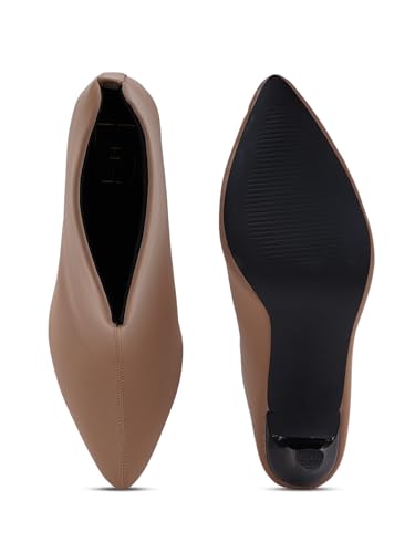 Image of HVNLY Women's Ankle Pumps Sandal - Pointed Toe Kitten Heel Booties for Casual & Party || Luxury High Heel Sandals Wedding & Evening Footwear