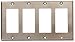 Baldwin 4742151 Quadruple GFCI Beveled Edge Switch Plate, Antique Nickel