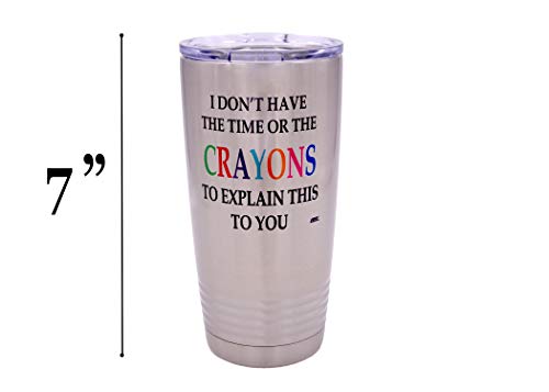 Grappig Ik heb niet de tijd of de kleurpotloden om dit uit te leggen aan u grote 20oz Travel Tumbler Mok Cup w/Deksel Sarcastisch Werk Gift Voor Boss Manager of Supervisor - Afbeelding 6