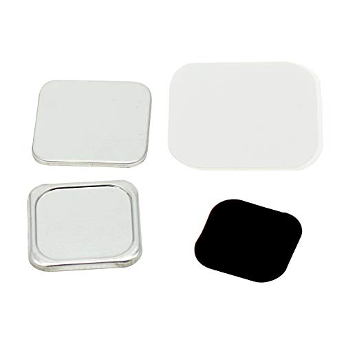 ChiButtons 37x37mm Square Metric Rubber Magnet Fridge Button with Magnet, Upper Shell, Mylar Film & Metal Cover (Official ChiButtons Supplies, 100 Sets)