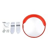 Konvexer Verkehrssicherheitsspiegel, Verkehrssicherheitsspiegel für Auffahrt, Garage Sicherheit oder Laden, Bürosicherheit zur Beseitigung von toten Winkeln (Durchmesser 45 cm, Wandhalterung PC, PE)