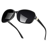 LVIOE Polarized Sunglasses Womens-Retro Oversized Shades UV Protection for Driving, Outdoor Activities
