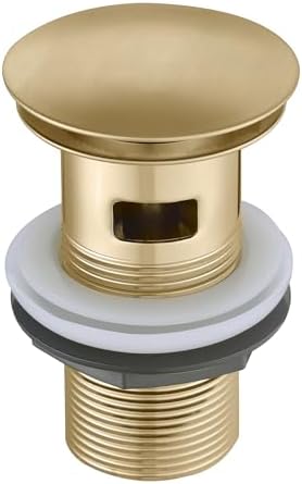 Basin Sink Waste Slotted Pop Up Click Clack Sprung Plug with Overflow ...