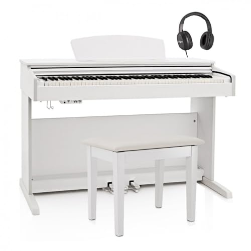 DP-10X White Piano Numérique 88 Weighted Keys avec tabouret et casque - Les Beatles, Paul McCartney, John Lennon, RIngo Starr, George Harrison DP-10X White Piano Numérique 88 Weighted Keys avec tabouret et casque – Image 3