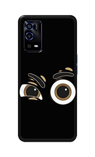 Image of PRINTFIDAA Funky Expression of Cartoon Eyes Printed Designer Hard Case for Oppo A55 Back Cover -(ZP) MVN1004