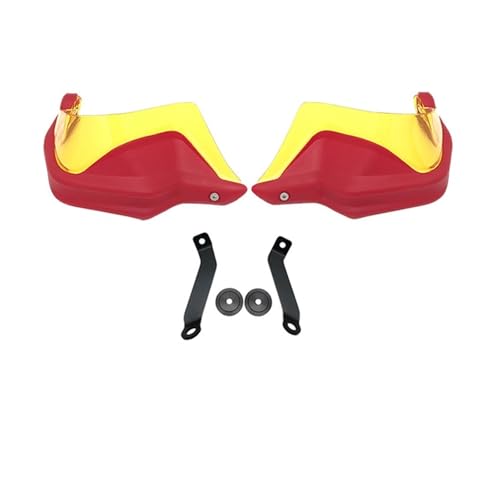 Protège-mains pour Honda NC750X et NC750S avec kit déflecteur de vent rouge et jaune
