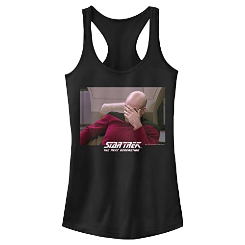Chemise Femme Star Trek Déjà Picard en coton noir à manches longues