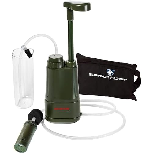 Survivor Filter PRO – Hand Pump Camping Water Filtration System Survival – Water Purifier Survival