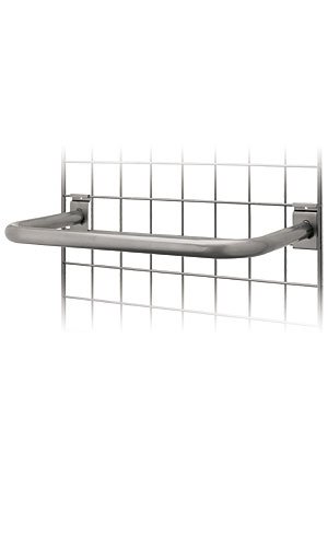SSWBasics Boutique Raw Steel U-Shaped Hangrail for Wire Grid - 21 1/2"W