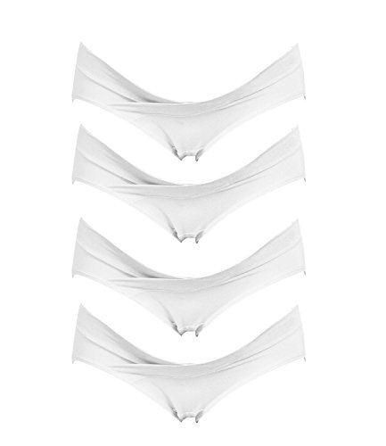 Crazy Cart 4 Pack Women's Under The Bump Maternity Bikini (XL, White) Crazy Cart 4 Pack Women's Under The Bump Maternity Bikini (XL, White)