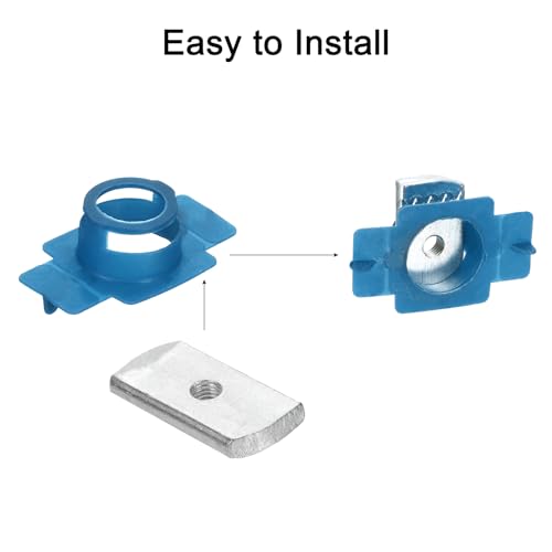 QUARKZMAN 30 Stück Nylon-Konusmutter, M6x1,0mm Nylon-Kanal-Druckmutter mit Drehlasche für Stützsysteme von Kanälen zur Montage von Solarpanelen