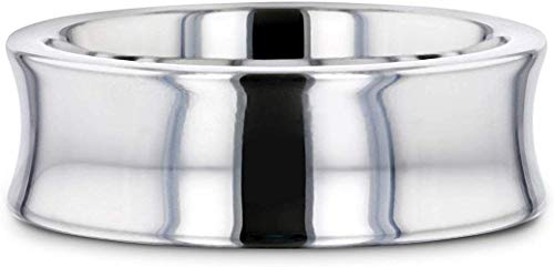 Laguna Men's Tungsten Wedding Band Concave Ring with Polished Finish - 4mm - 8mm3