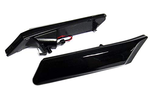 2 x czarne przydymione soczewki kierunkowskazy bursztynowe LED wzmacniacz światła do 2004-2012 Carrera 911 997 Bokser Cayman 987