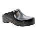 Bjork Open Back Leather Clogs (EU-46, Black Cabrio)