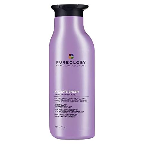 Pureology Hydrate Sheer, Moisturising Shampoo, For Fine, Colour Treated Hair, Vegan Formulas, Sulphate Free for a Gentle Cleanse Cover