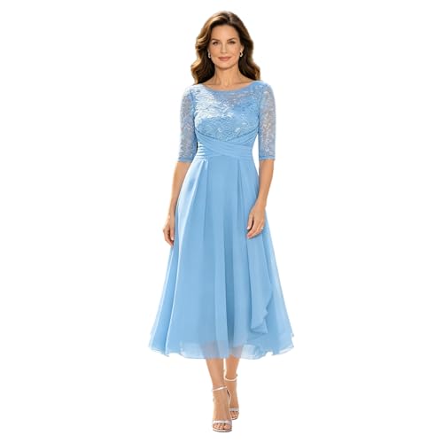 Robe cocktail pour femme en chiffon fluide coupe évasée maxi - 4