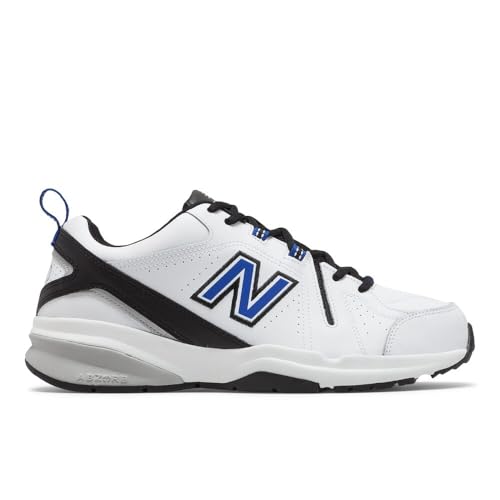 New Balance Men's 608 V5 Casual Comfort Cross Trainer, White/Team Royal, 11 Wide