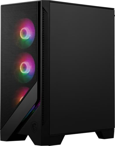 MSI MAG FORGE 120A AIRFLOW Mid-Tower PC Case - ATX Capacity, up to 330mm RTX 40 GPU Support, 6 x 120mm ARGB Fans, Magnetic Dust Filters, Tempered Glass, 1-6 ARGB Control Board, USB 3.2 Gen 1 Type-A - Image 6